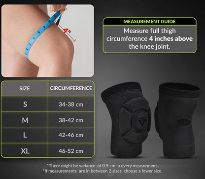 Knee Pads for Work, Oeko TEX Certified, Anti-Slip Protective Thick Padded Foam Pad, Collision Avoidance Sleeves Pair, MMA Muay Thai Grappling Volleyball Football Wrestling Gardening.