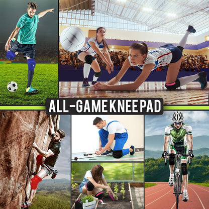Knee Pads for Work, Oeko TEX Certified, Anti-Slip Protective Thick Padded Foam Pad, Collision Avoidance Sleeves Pair, MMA Muay Thai Grappling Volleyball Football Wrestling Gardening.