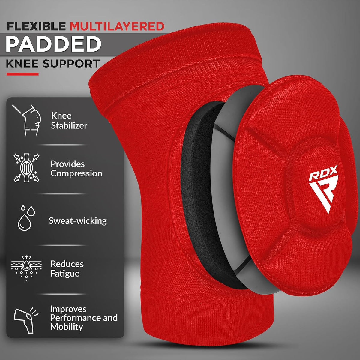 Knee Pads for Work, Oeko TEX Certified, Anti-Slip Protective Thick Padded Foam Pad, Collision Avoidance Sleeves Pair, MMA Muay Thai Grappling Volleyball Football Wrestling Gardening.