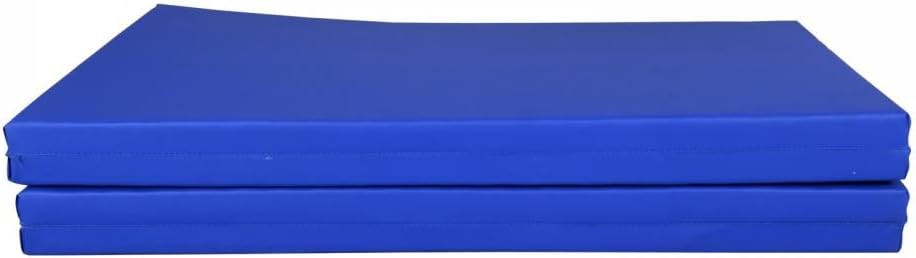 Exercise Mat 2'x6'/4'x8'/4'x10' Gymnastics Mat Folding Gymnastics Tumbling Mats 1.6"-2" Thick PU Leather Yoga Mat Portable With Carrying Handles for home Workout outdoor Yoga Pilates