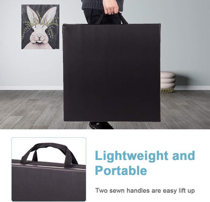 Exercise Mat 2'x6'/4'x8'/4'x10' Gymnastics Mat Folding Gymnastics Tumbling Mats 1.6"-2" Thick PU Leather Yoga Mat Portable With Carrying Handles for home Workout outdoor Yoga Pilates