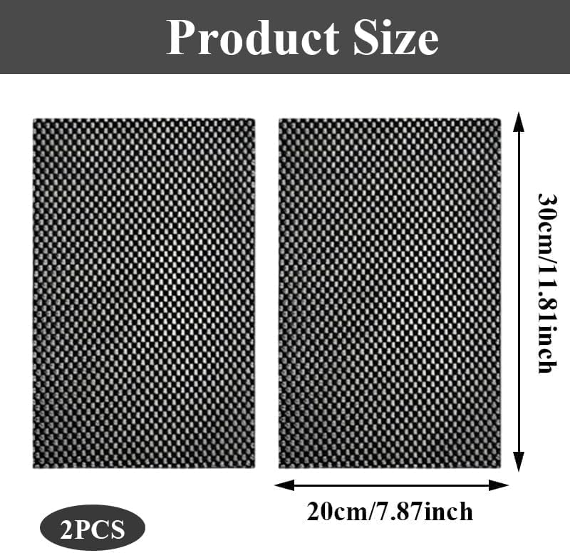 Pilates Reformer Mat, Workout Mat, Black Yoga Mat, Workout Mats for Home Gym, 2-Pack Non-Slip & Hand Grip Floor Fitness Pads
