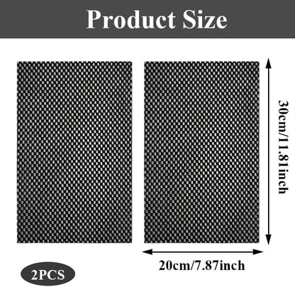 Pilates Reformer Mat, Workout Mat, Black Yoga Mat, Workout Mats for Home Gym, 2-Pack Non-Slip & Hand Grip Floor Fitness Pads