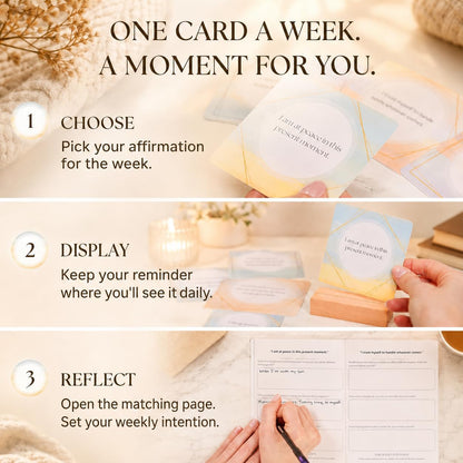 Affirmation Cards for Women: Positive Affirmations Cards & Guided Journal
