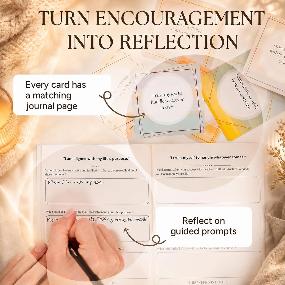 Affirmation Cards for Women: Positive Affirmations Cards & Guided Journal