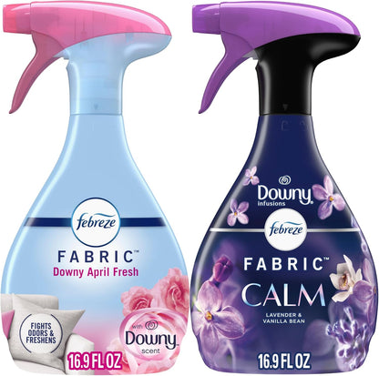 Odor-Fighting Fabric Refresher, Downy Calm and April Fresh, 16.9oz, 2 Pack