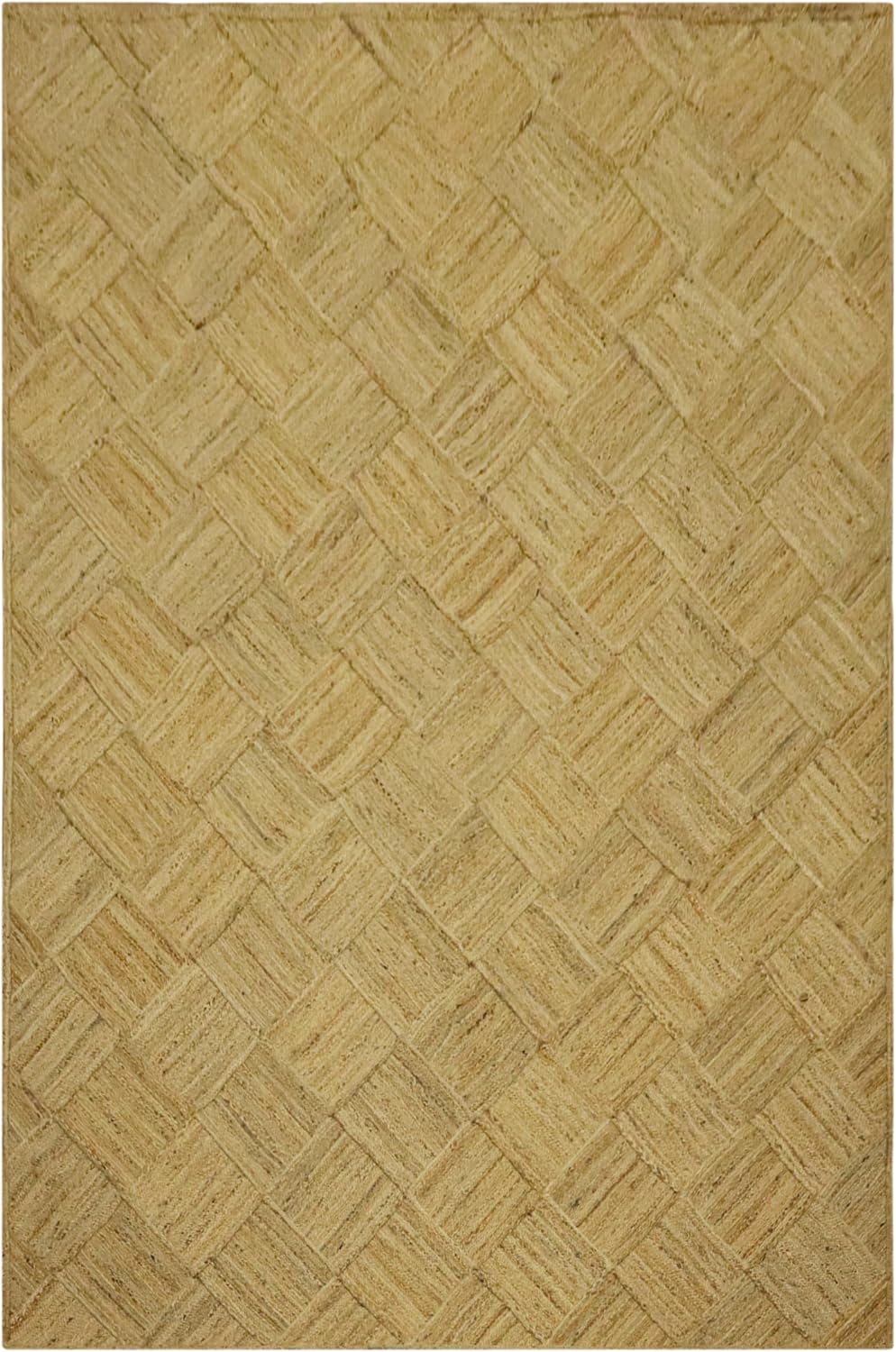 Hand Braided Jute 4 Ft Square Kilim Rug Flatweave Pink Geometric Pattern Jute Sisal Rug, Thick 0.27 Inch Indoor Outdoor Carpet for Kitchen, Bedside, Yoga Mat - Colors A
