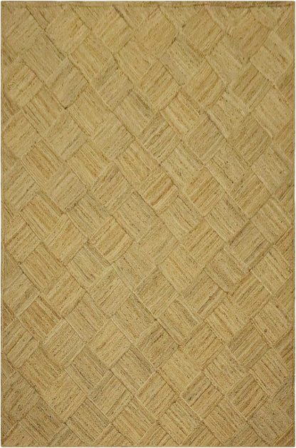 Hand Braided Jute 4 Ft Square Kilim Rug Flatweave Pink Geometric Pattern Jute Sisal Rug, Thick 0.27 Inch Indoor Outdoor Carpet for Kitchen, Bedside, Yoga Mat - Colors A