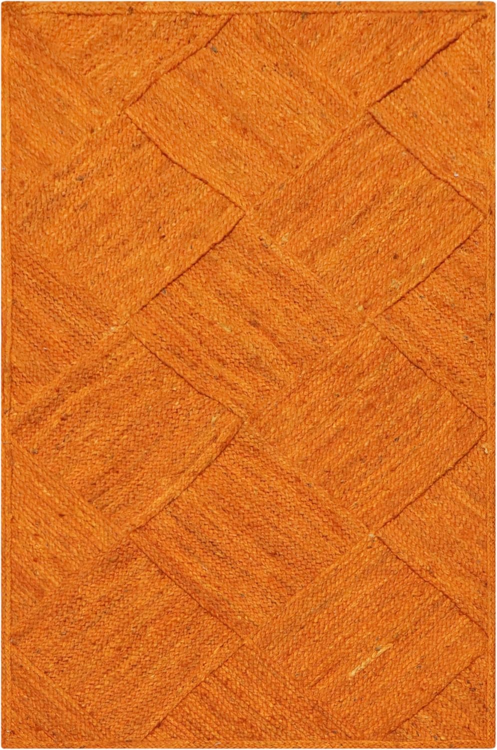 Hand Braided Jute 4 Ft Square Kilim Rug Flatweave Pink Geometric Pattern Jute Sisal Rug, Thick 0.27 Inch Indoor Outdoor Carpet for Kitchen, Bedside, Yoga Mat - Colors A