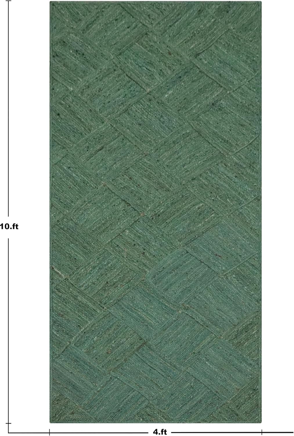 Hand Braided Jute 4 Ft Square Kilim Rug Flatweave Pink Geometric Pattern Jute Sisal Rug, Thick 0.27 Inch Indoor Outdoor Carpet for Kitchen, Bedside, Yoga Mat - Colors A
