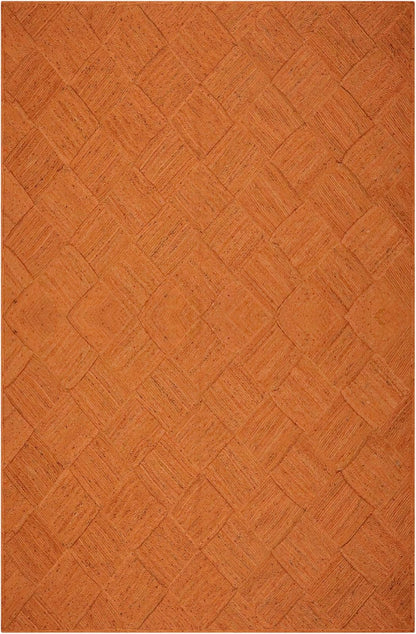 Hand Braided Jute 4 Ft Square Kilim Rug Flatweave Pink Geometric Pattern Jute Sisal Rug, Thick 0.27 Inch Indoor Outdoor Carpet for Kitchen, Bedside, Yoga Mat - Colors A