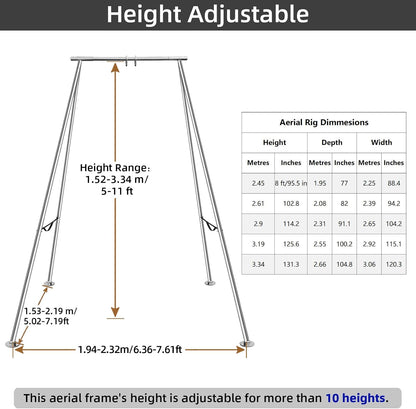 Aerial A-Frame Rig，CE/SGS Cert,Height Ajustable,w/Carry Bag
