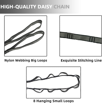 Aerial Yoga Hammock Rigging Daisy Chain & Carabiner w/CE Cert