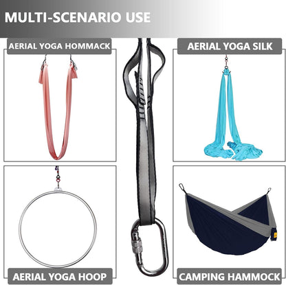 Aerial Yoga Hammock Rigging Daisy Chain & Carabiner w/CE Cert