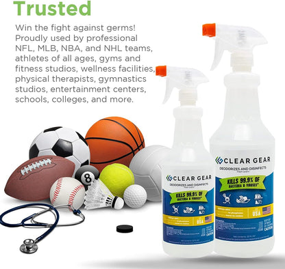 Gym Disinfectant, Yoga Mat Cleaner 16 Oz and 32 Oz Spray Bottles