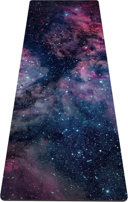 nuveti Yoga Mat Print Extra Thick TPE Non Slip Fitness Exercise Mat with Carrying Bag,72"x24" Extra Thick 6MM Exercise & Workout Mat for Yoga, Pilates Fitness and Floor Exercises - Colors A