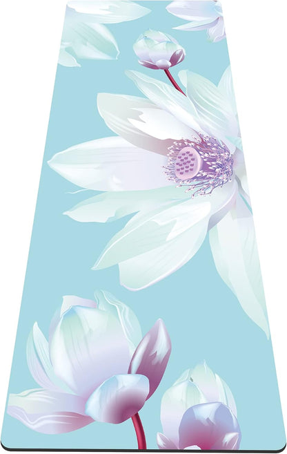 nuveti Yoga Mat Print Extra Thick TPE Non Slip Fitness Exercise Mat with Carrying Bag,72"x24" Extra Thick 6MM Exercise & Workout Mat for Yoga, Pilates Fitness and Floor Exercises - Colors A