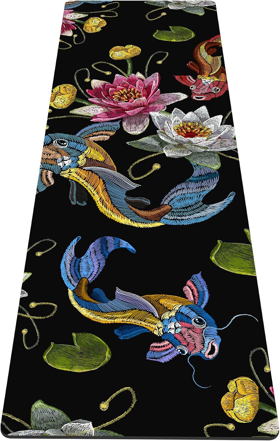 nuveti Yoga Mat Print Extra Thick TPE Non Slip Fitness Exercise Mat with Carrying Bag,72"x24" Extra Thick 6MM Exercise & Workout Mat for Yoga, Pilates Fitness and Floor Exercises - Colors A