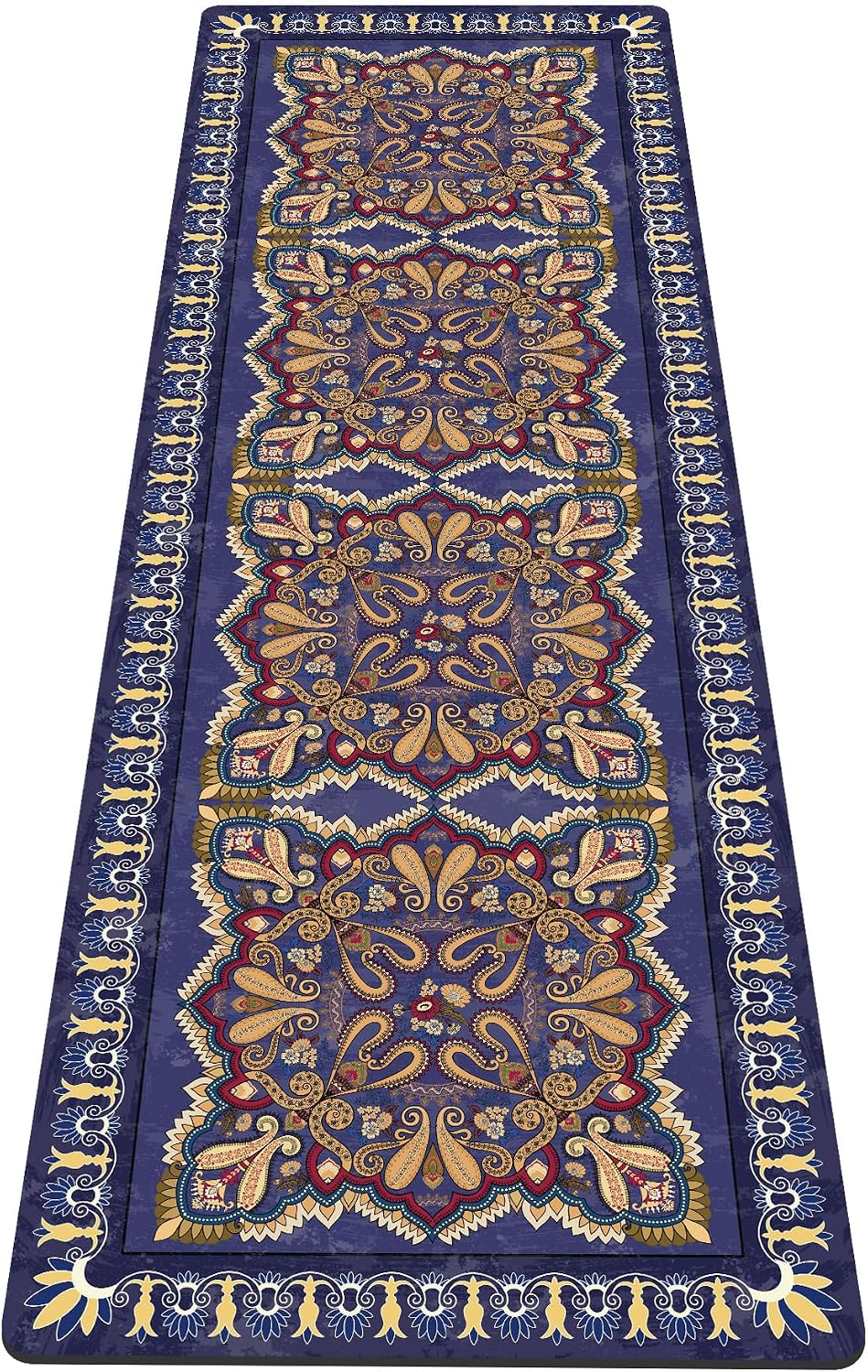 nuveti Yoga Mat Print Extra Thick TPE Non Slip Fitness Exercise Mat with Carrying Bag,72"x24" Extra Thick 6MM Exercise & Workout Mat for Yoga, Pilates Fitness and Floor Exercises - Colors A