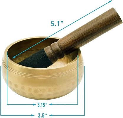 Tibetan Singing Bowls Set, Singing Bowls, Meditation Sound Bowl Handcrafted in Nepal, For Yoga, Meditation, Mindfulness, Healing & Chakra balancing