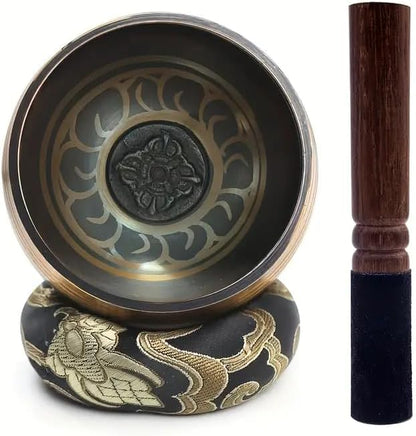 Tibetan Singing Bowls Set, Singing Bowls, Meditation Sound Bowl Handcrafted in Nepal, For Yoga, Meditation, Mindfulness, Healing & Chakra balancing