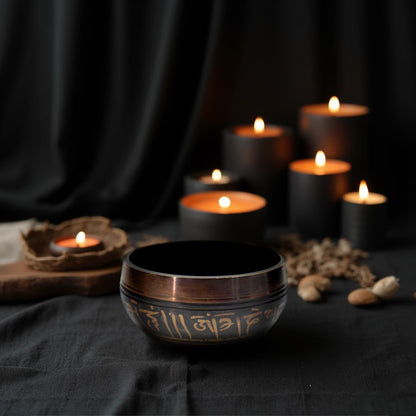 Tibetan Singing Bowls Set, Singing Bowls, Meditation Sound Bowl Handcrafted in Nepal, For Yoga, Meditation, Mindfulness, Healing & Chakra balancing