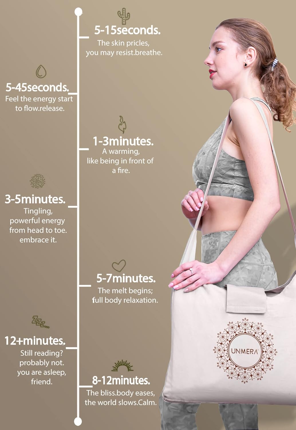 Acupressure Mat and Pillow Set,Natural Linen & Coconut Fiber Filling