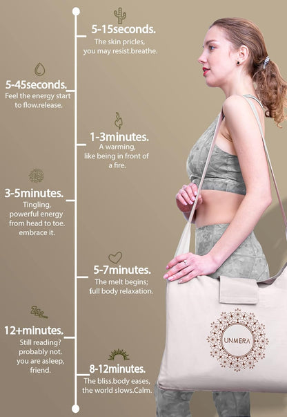 Acupressure Mat and Pillow Set,Natural Linen & Coconut Fiber Filling