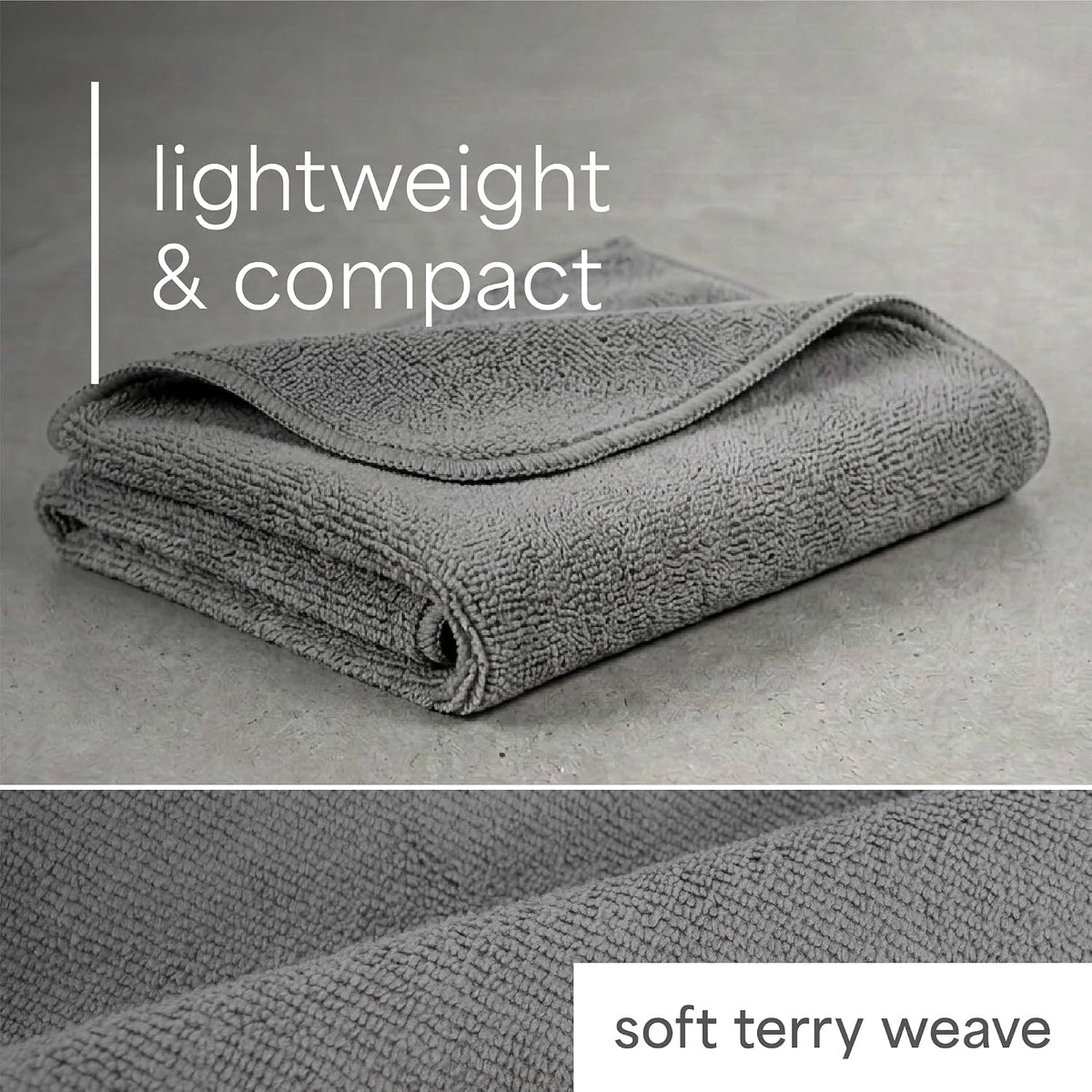 . Microfiber Gym Towels, 6 Pack, 16" x 27"