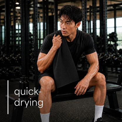 . Microfiber Gym Towels, 6 Pack, 16" x 27"