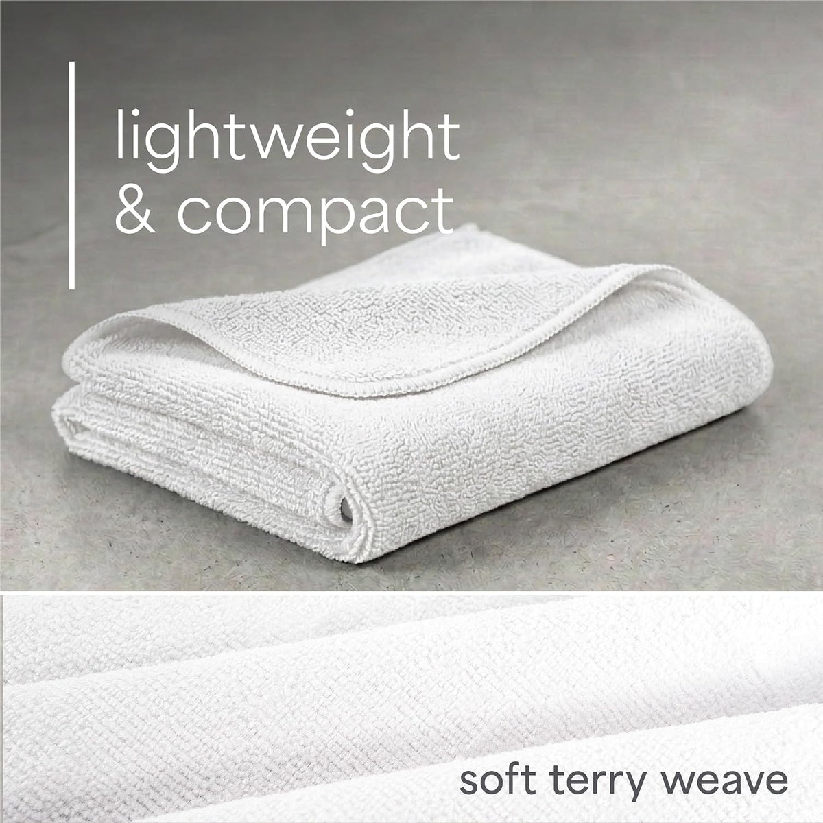 . Microfiber Gym Towels, 6 Pack, 16" x 27"