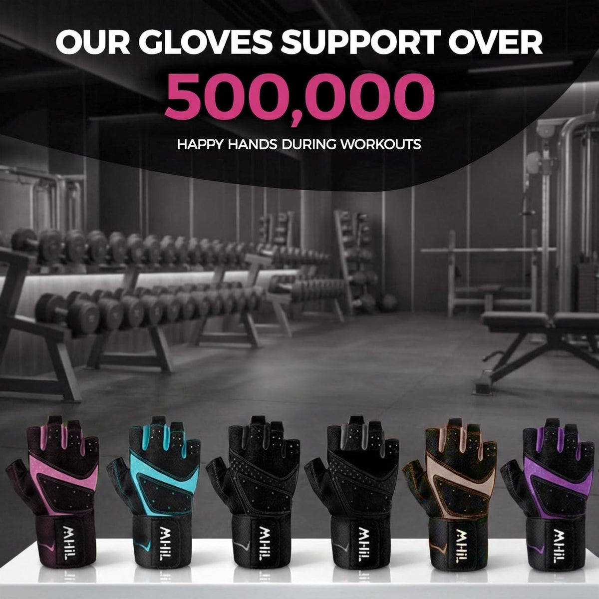 Workout Gloves for Women – Breathable Gym Gloves for Women with Palm Protection and Enhanced Grip – Padded Weight Lifting Glove for Womens with Wrist Wraps Support Weightlifting Exercise Cycling