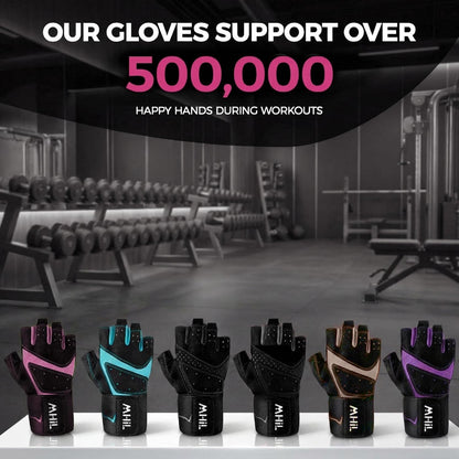 Workout Gloves for Women – Breathable Gym Gloves for Women with Palm Protection and Enhanced Grip – Padded Weight Lifting Glove for Womens with Wrist Wraps Support Weightlifting Exercise Cycling