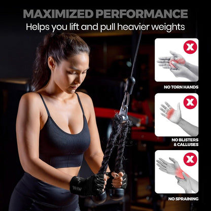 Workout Gloves for Women – Breathable Gym Gloves for Women with Palm Protection and Enhanced Grip – Padded Weight Lifting Glove for Womens with Wrist Wraps Support Weightlifting Exercise Cycling
