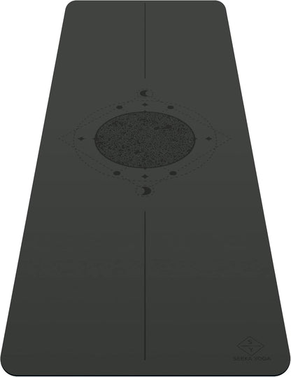 Grippiest Mat - Wet or Dry - Body Alignment. Plants A Tree. Natural Rubber Bottom.Extra Long and Wide for Comfort. Suitable Also for Hot Yoga. (72" x 24" x 4.5mm) Home Workout Mat. Non-slip.