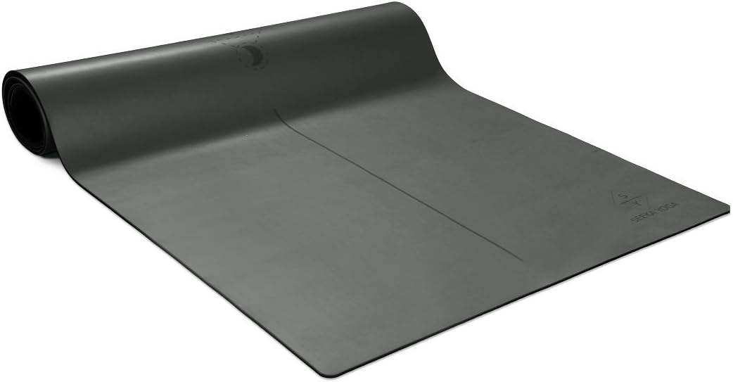 Grippiest Mat - Wet or Dry - Body Alignment. Plants A Tree. Natural Rubber Bottom.Extra Long and Wide for Comfort. Suitable Also for Hot Yoga. (72" x 24" x 4.5mm) Home Workout Mat. Non-slip.