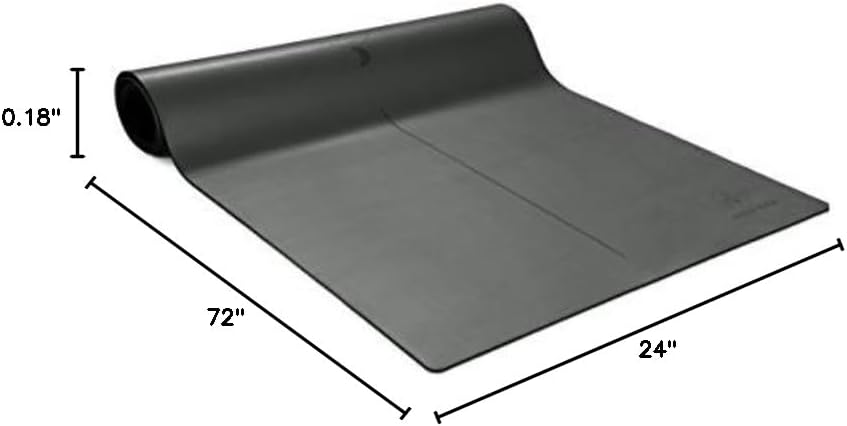 Grippiest Mat - Wet or Dry - Body Alignment. Plants A Tree. Natural Rubber Bottom.Extra Long and Wide for Comfort. Suitable Also for Hot Yoga. (72" x 24" x 4.5mm) Home Workout Mat. Non-slip.