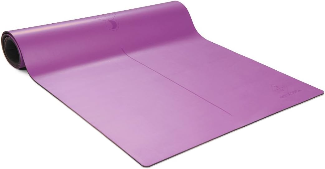 Grippiest Mat - Wet or Dry - Body Alignment. Plants A Tree. Natural Rubber Bottom.Extra Long and Wide for Comfort. Suitable Also for Hot Yoga. (72" x 24" x 4.5mm) Home Workout Mat. Non-slip.