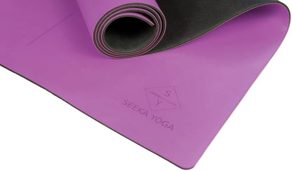 Grippiest Mat - Wet or Dry - Body Alignment. Plants A Tree. Natural Rubber Bottom.Extra Long and Wide for Comfort. Suitable Also for Hot Yoga. (72" x 24" x 4.5mm) Home Workout Mat. Non-slip.