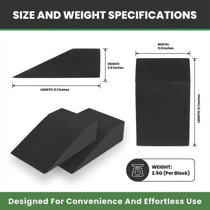 2 Pack Squat Wedge Block for Heel Elevated Squat Weightlifting Calf Stretcher Slant Board for Mobility Balance and Strength Performance