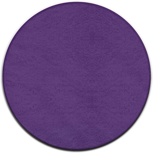 Room Sofa Yoga Soft Round Carpet, Modern Round Area Rug, Non Slip Machine Washable Kitchen Office Circle Rug Purple, 36inch