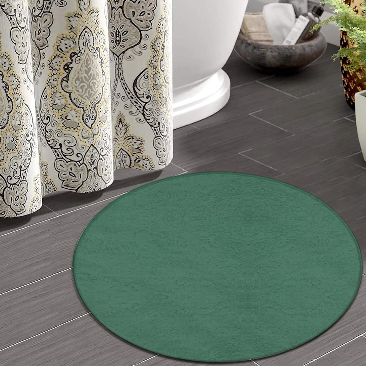 Room Sofa Yoga Soft Round Carpet, Modern Round Area Rug, Non Slip Machine Washable Kitchen Office Circle Rug Purple, 36inch