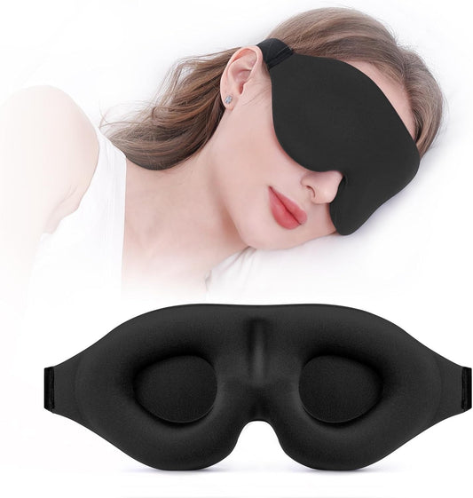 Sleep Mask for Side Sleeper, Light Blocking Zero Pressure Blindfold