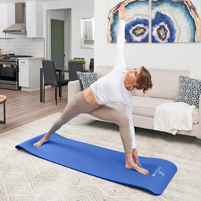 Extra Thick Yoga and Pilates Mat, 71-inch Long High Density Exercise Mat with Comfort Foam and Carrying Strap