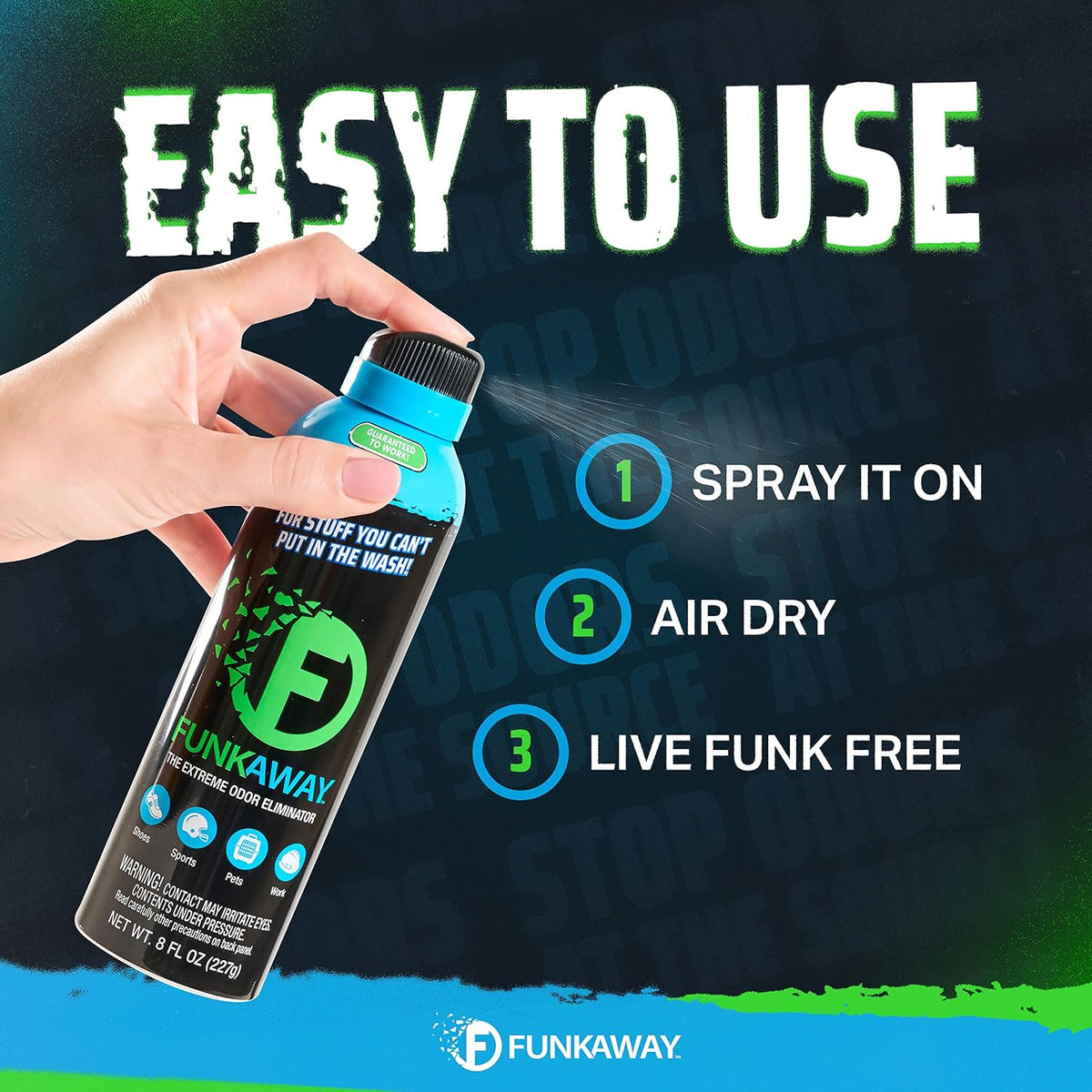 Odor Eliminating Spray for Shoes, Skates, Work Boots & More, 8 oz., 4 Pack, Extreme Odor Eliminator, Perfect for Stinky Stuff You Can't Put in the Wash