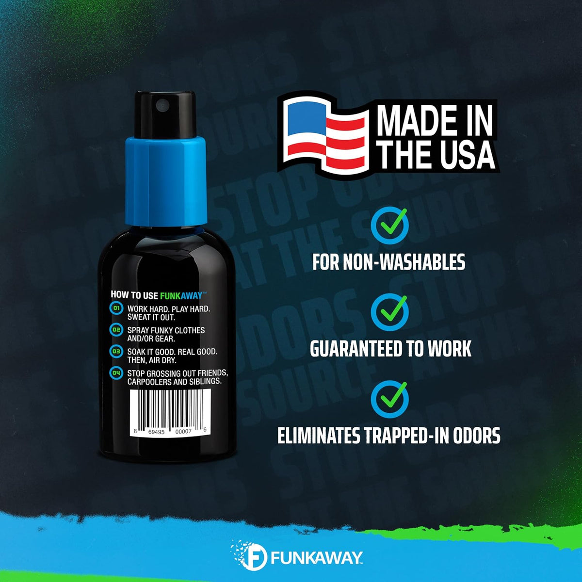 Odor Eliminating Spray for Shoes, Skates, Work Boots & More, 8 oz., 4 Pack, Extreme Odor Eliminator, Perfect for Stinky Stuff You Can't Put in the Wash