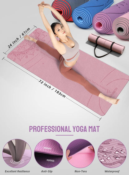 1/3 Yoga Mat Thick, Yoga Set for Beginners