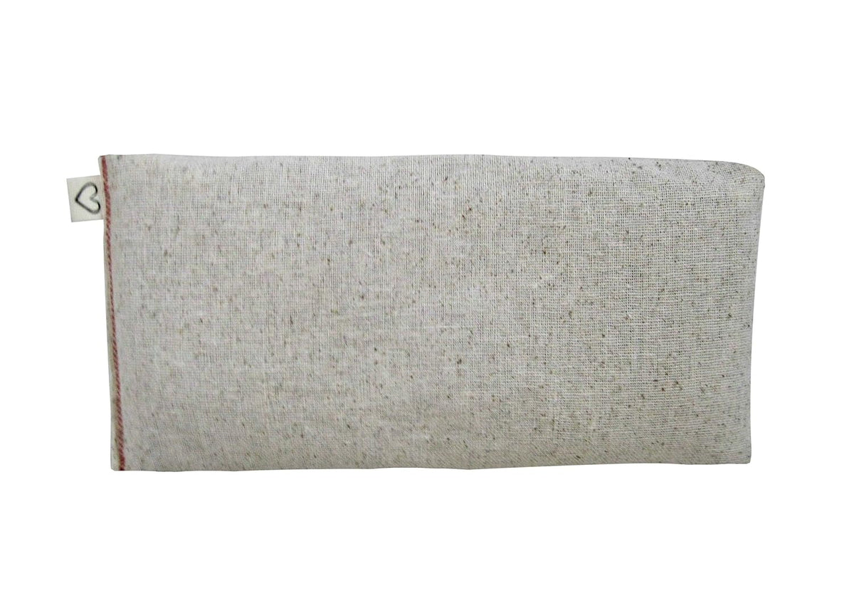 Unscented Flax Eye Pillow - Soft & Soothing Cotton 4 x 8.5 - Yoga Sleep Relaxation - Naturally Calming Colors - Weighted Yoga Massage Headache Sleep - beige
