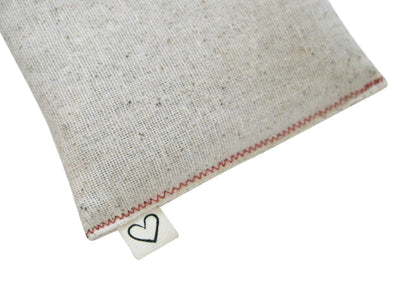 Unscented Flax Eye Pillow - Soft & Soothing Cotton 4 x 8.5 - Yoga Sleep Relaxation - Naturally Calming Colors - Weighted Yoga Massage Headache Sleep - beige