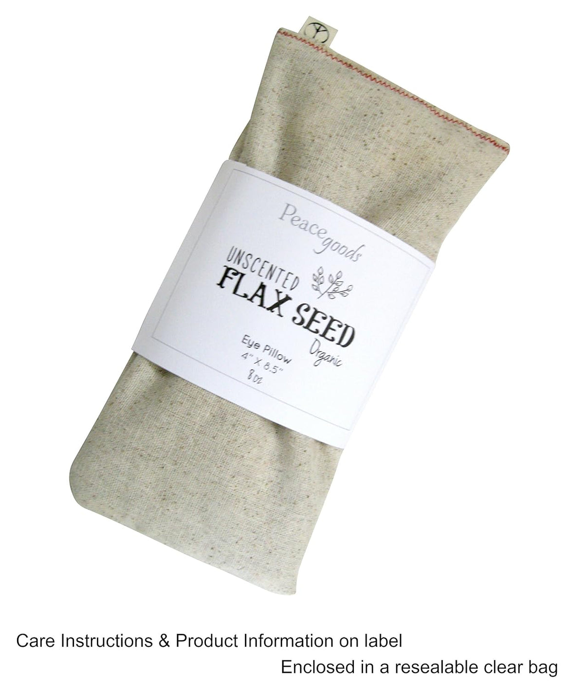 Unscented Flax Eye Pillow - Soft & Soothing Cotton 4 x 8.5 - Yoga Sleep Relaxation - Naturally Calming Colors - Weighted Yoga Massage Headache Sleep - beige